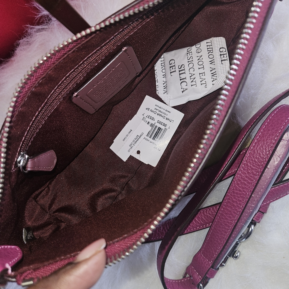 Coach Charlotte Shoulder Soft Leather Bag w/2 straps Chain/Leather - Picture 2 of 5